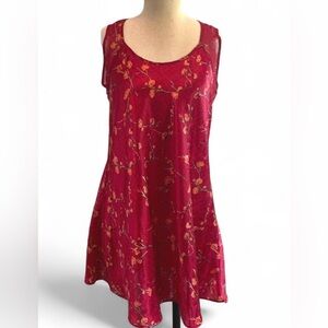 Red Floral Inner Most Slip Dress